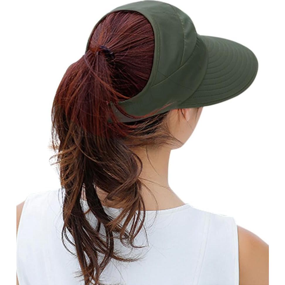 Sombrero de Sol Plegable HINDAWI Mujer Ala Ancha UV Verde