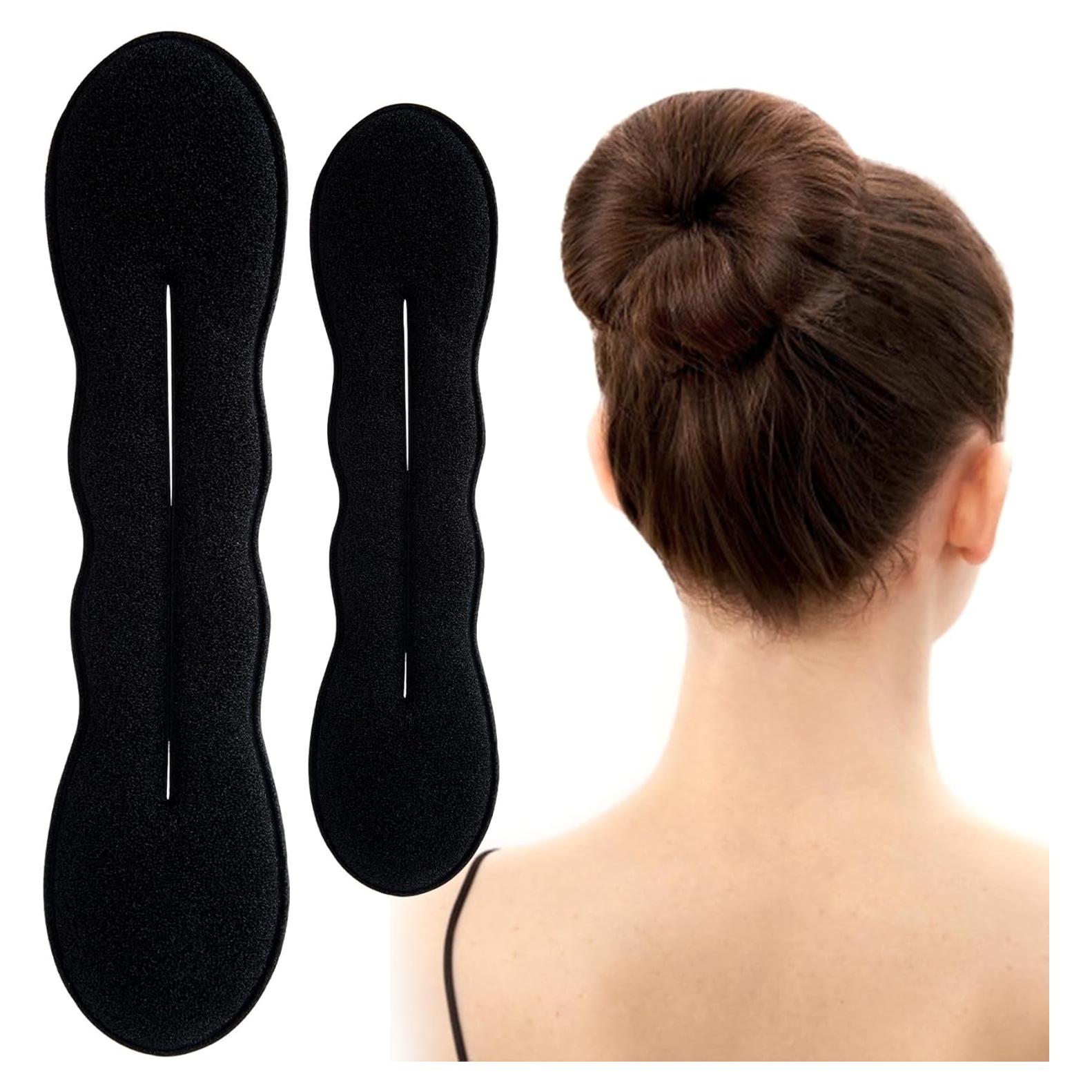 Hacedores de Moño YALOJE 2pcs Espuma Antideslizante Negro