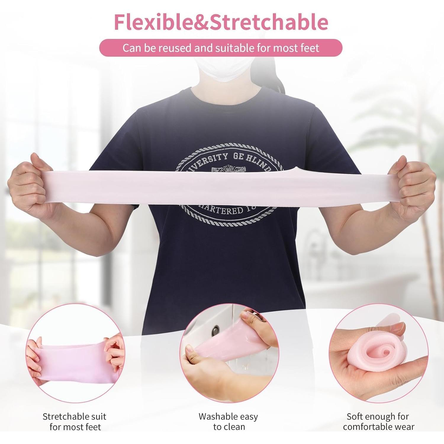 Calcetines Hidratantes de Silicona Aluroice Rosa 1 Par