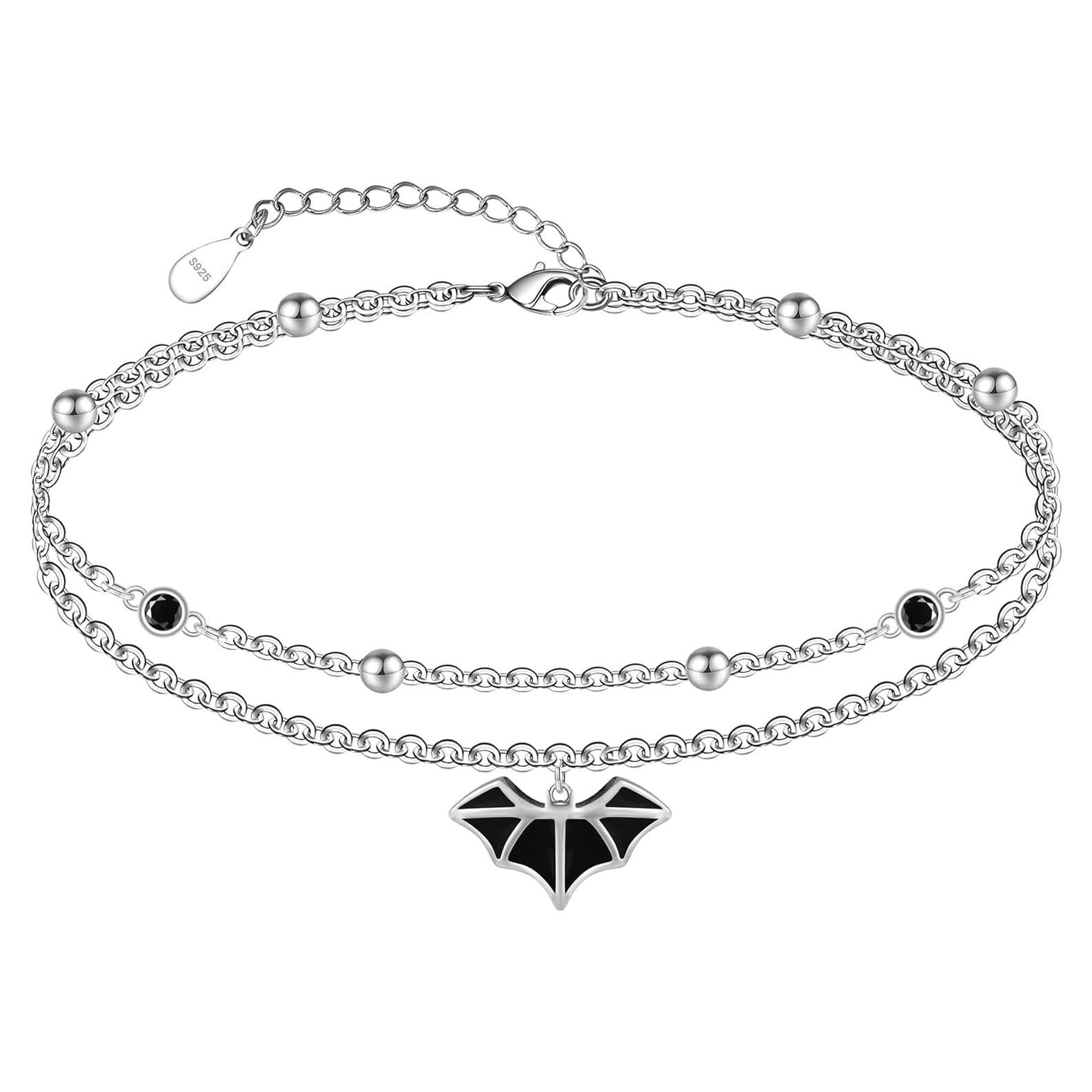 Tobillera Dainty S925 Plata Esterlina Ajustable para Mujeres 25.4-27.94 cm