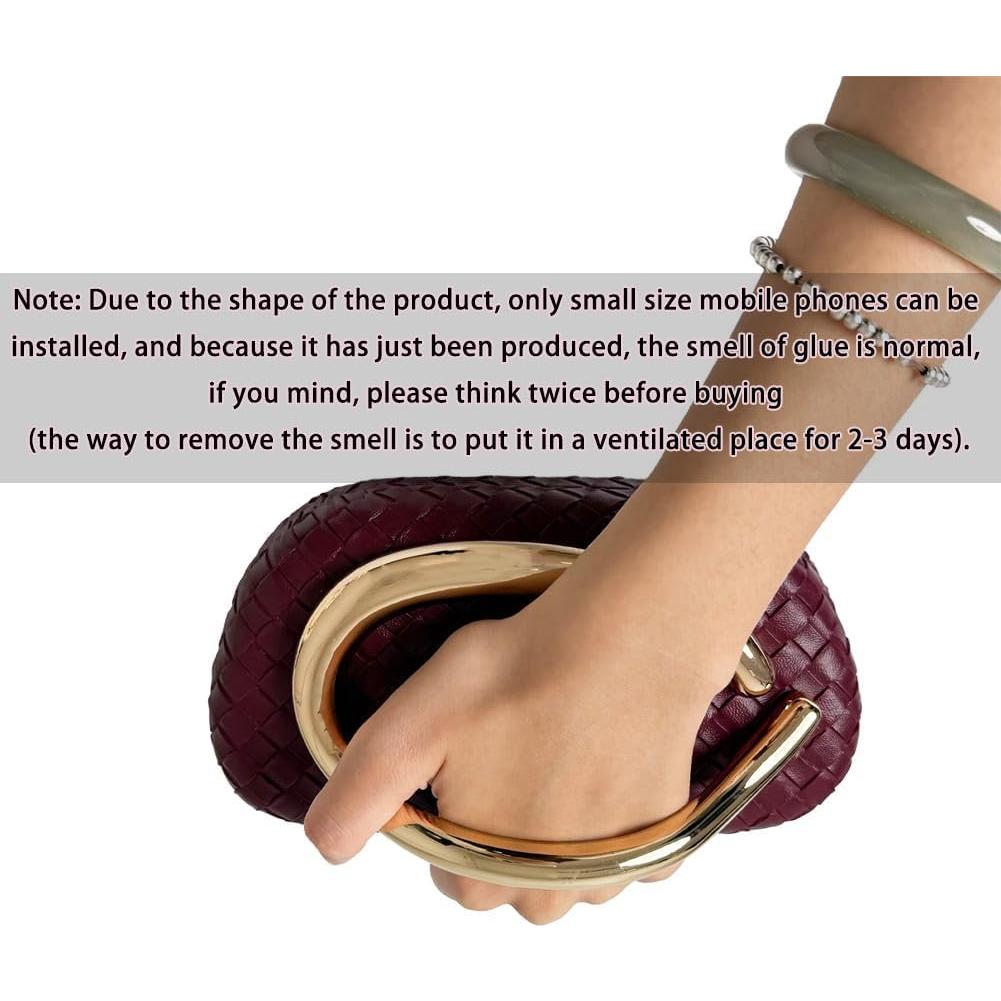 Bolso Clutch Tejido CUXVA Negro para Mujeres - Elegante y Formal