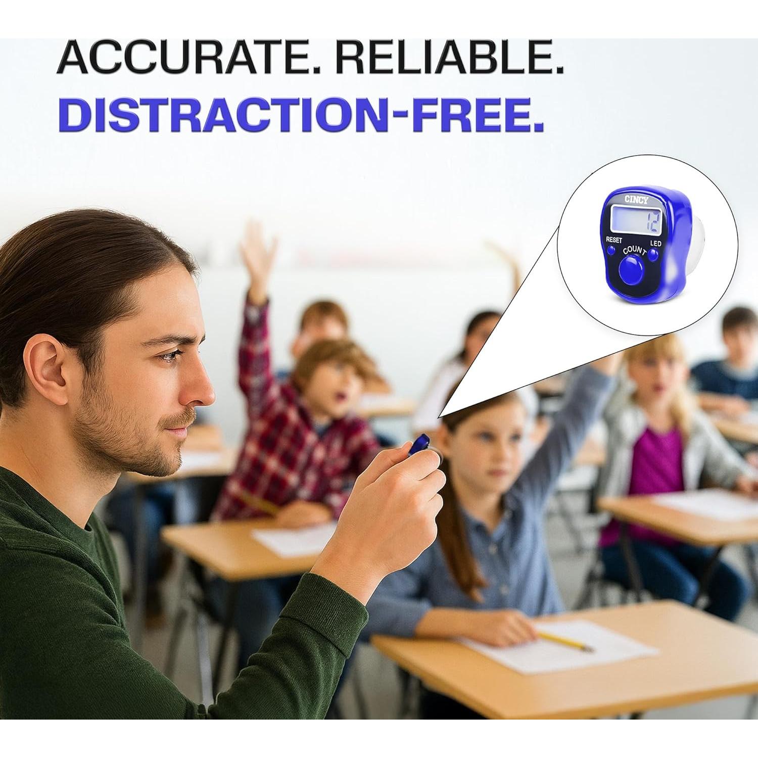 Contador CINCY Clicker LED Multicolor Preciso y Silencioso