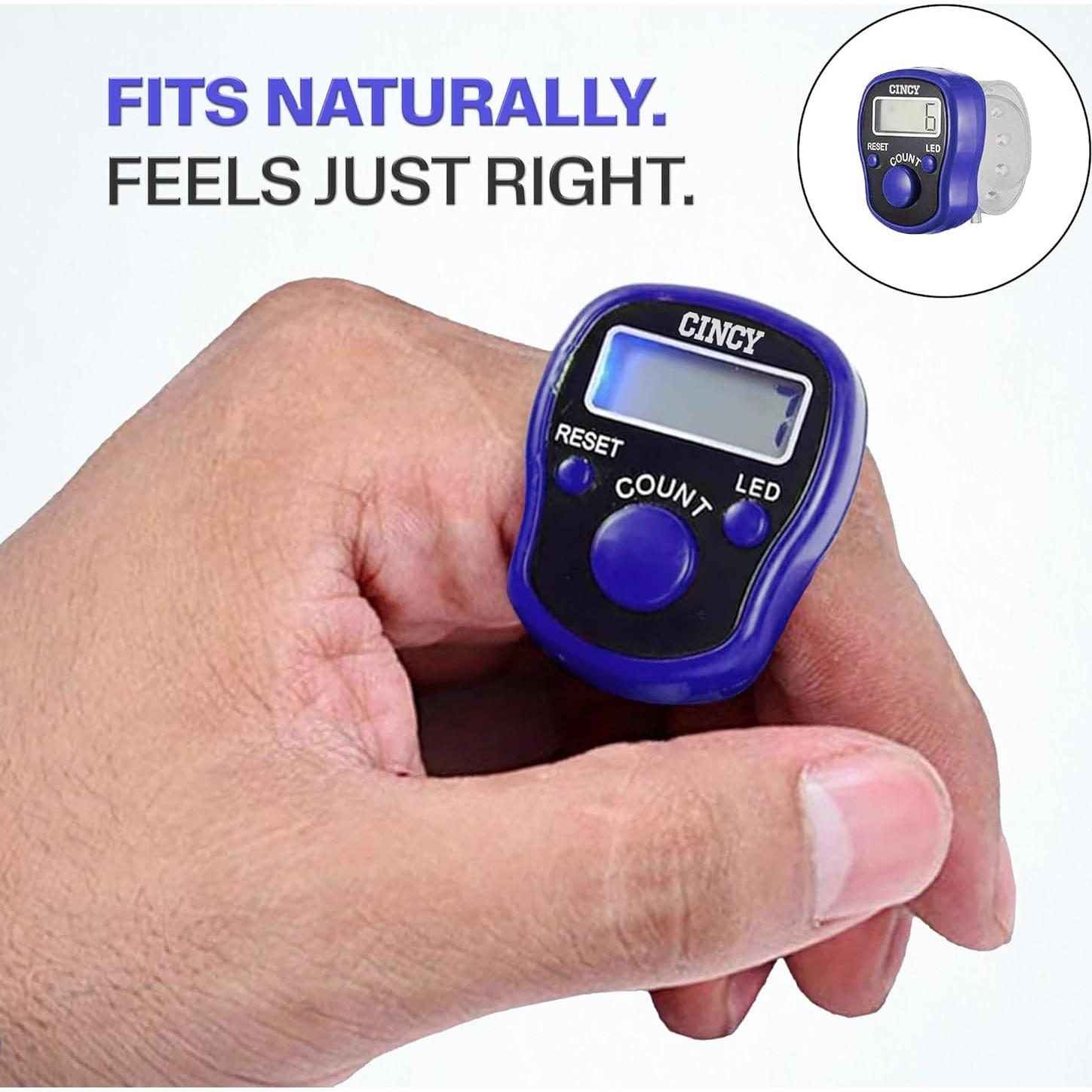 Contador CINCY Clicker LED Multicolor Preciso y Silencioso