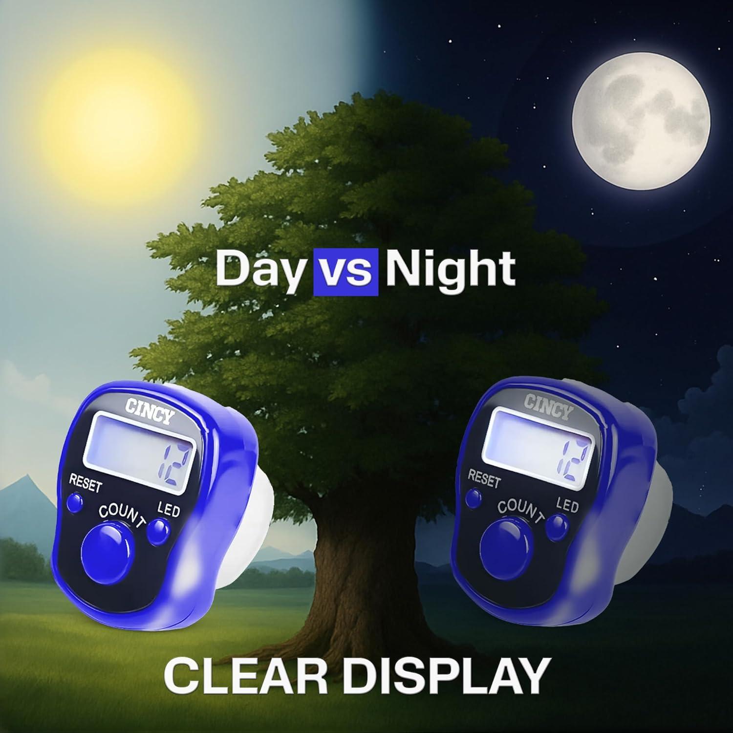 Contador CINCY Clicker LED Multicolor Preciso y Silencioso