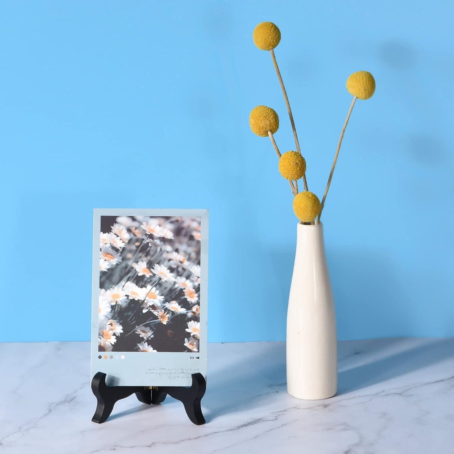 Soporte de Placa de Caballete uxcell 5" Negro Plegable de Madera