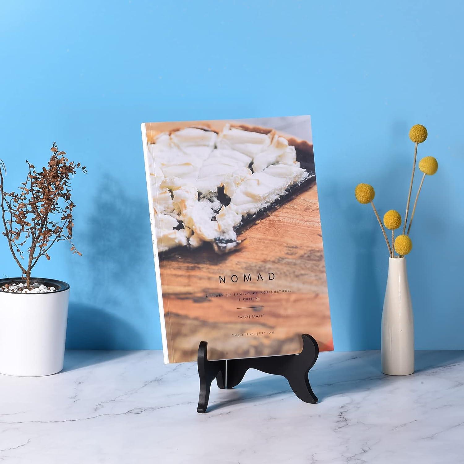 Soporte de Placa de Caballete uxcell 5" Negro Plegable de Madera