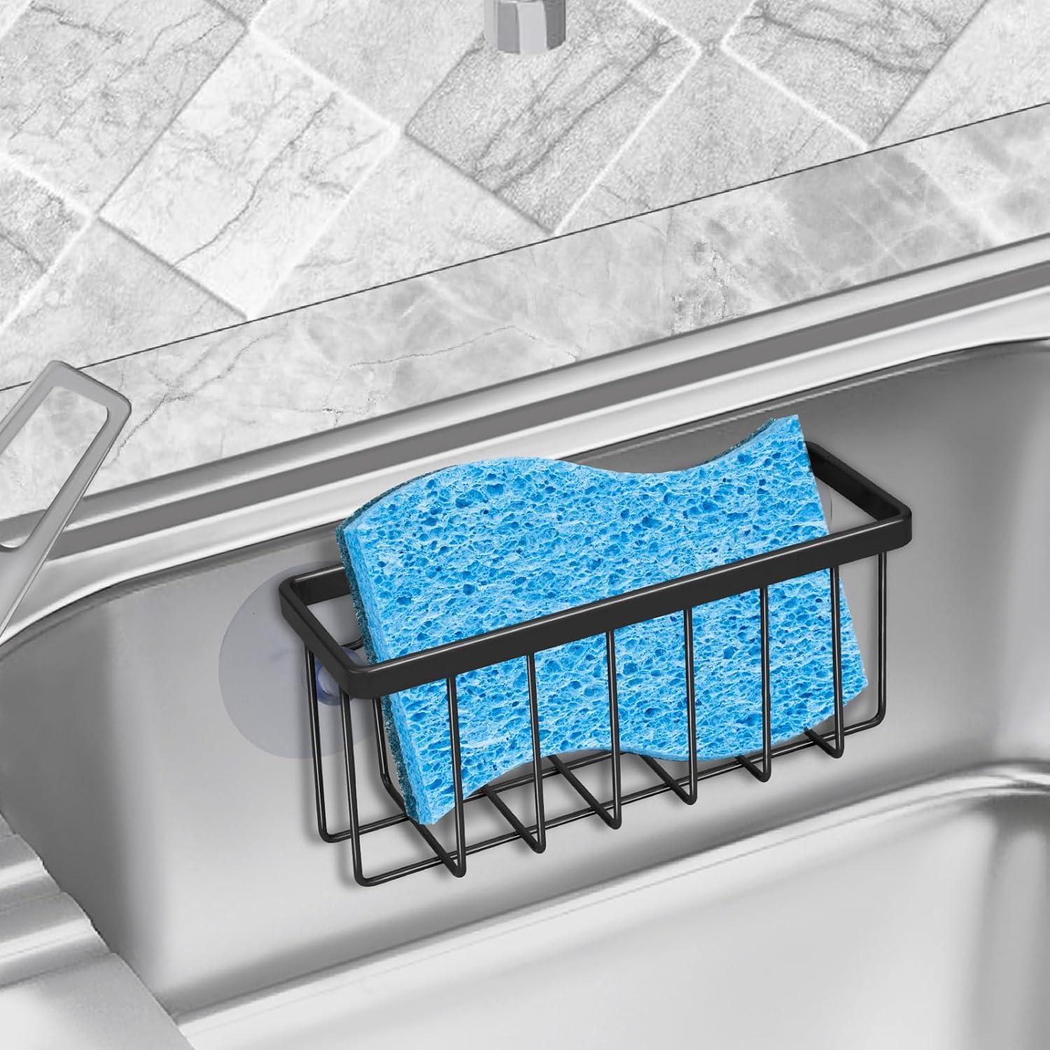 Soporte para Esponjas de Fregadero SHFKS Negro 14.45x5.08x6.32cm