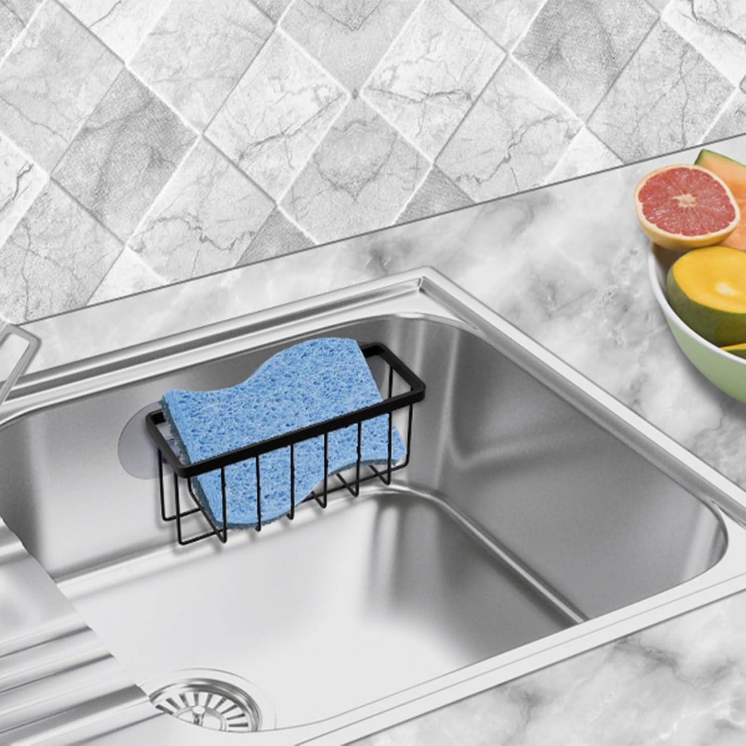 Soporte para Esponjas de Fregadero SHFKS Negro 14.45x5.08x6.32cm