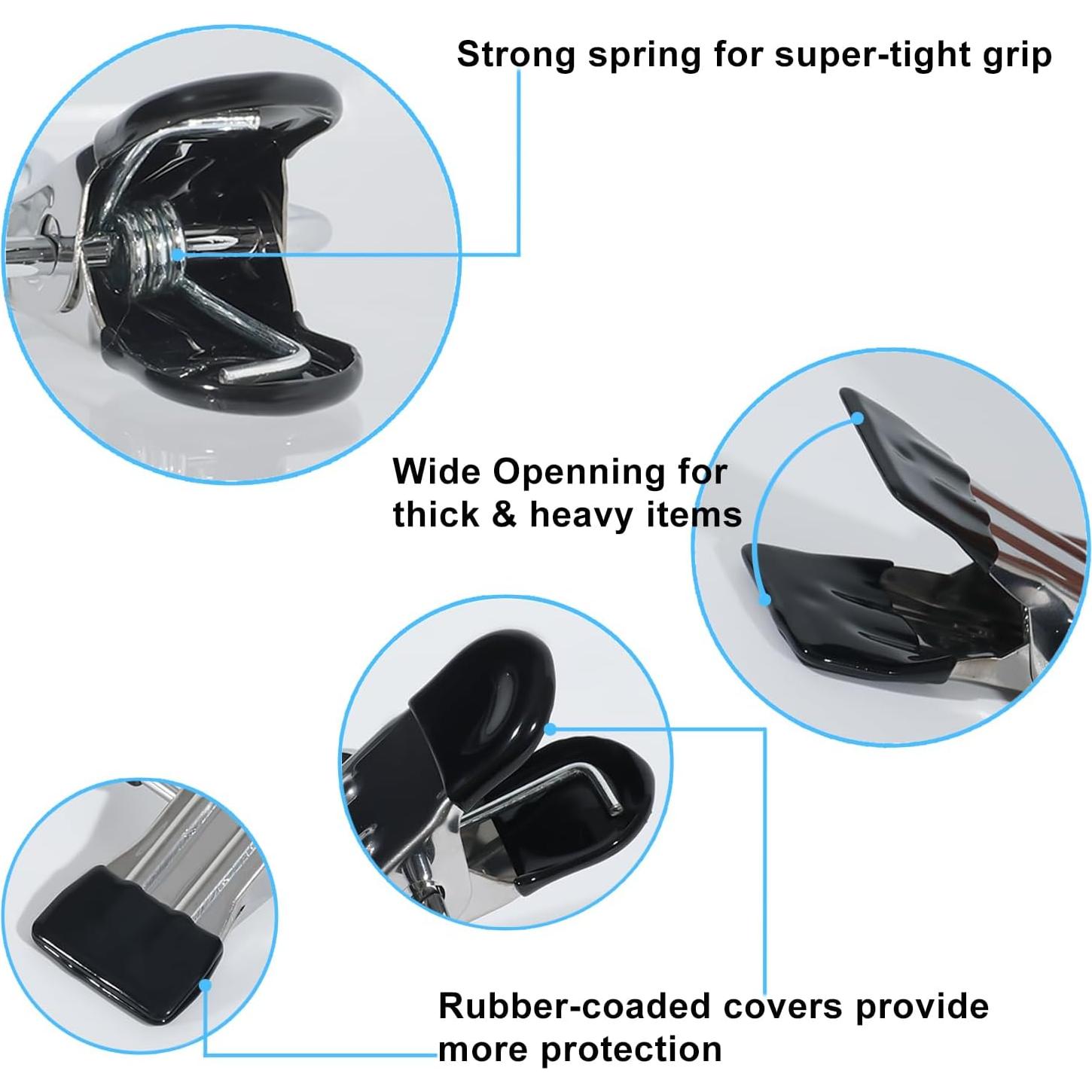 Pinzas de Doble Cabeza Recubiertas Lyhhrd 30 Pcs Ahorra Espacio