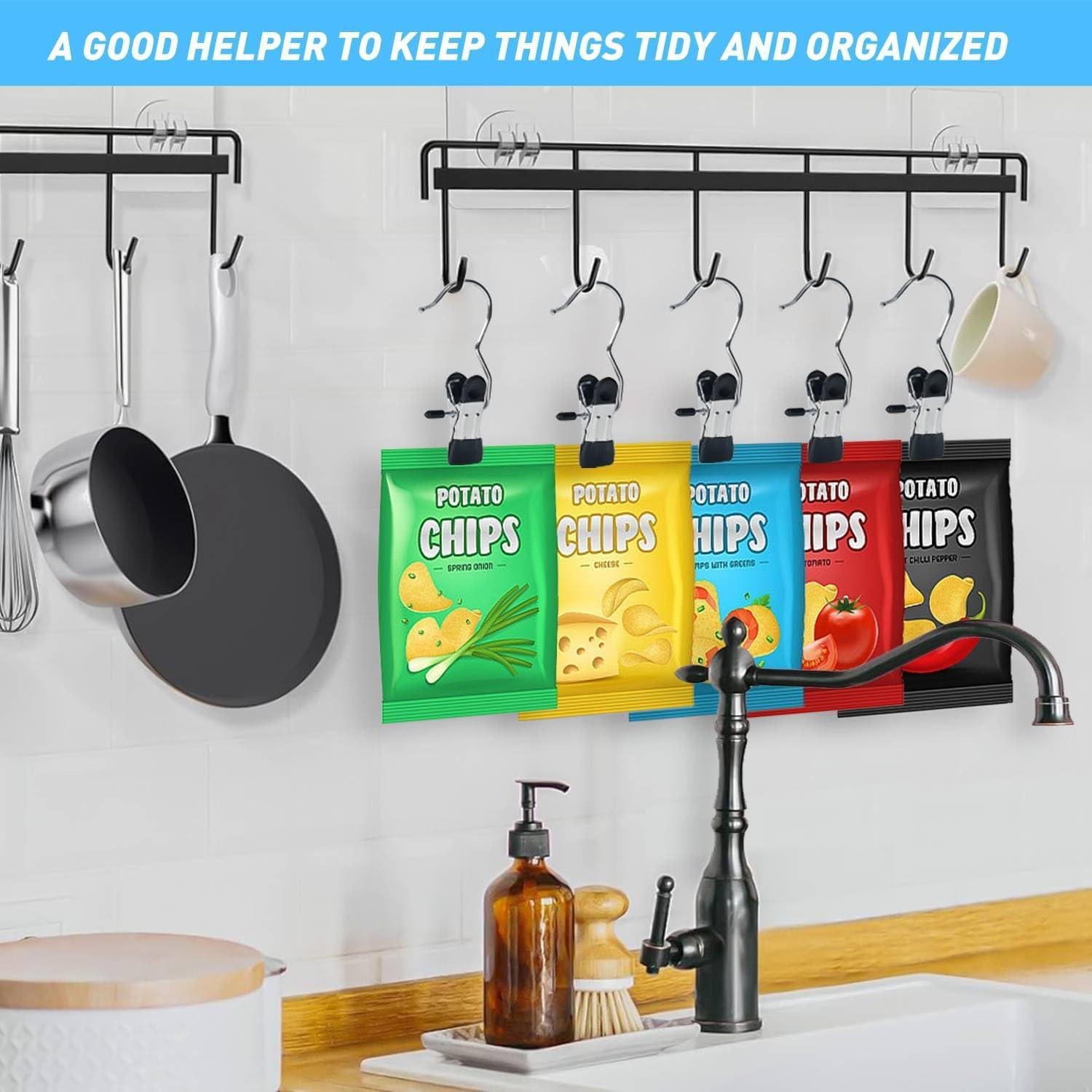 Pinzas de Doble Cabeza Recubiertas Lyhhrd 30 Pcs Ahorra Espacio