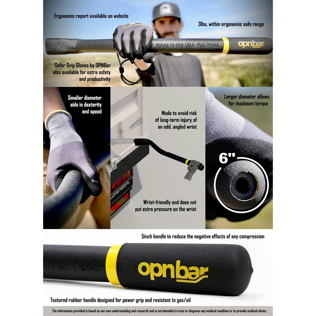 Herramienta de Seguridad Opnbar 3 en 1 para Camioneros - Paquete de 4