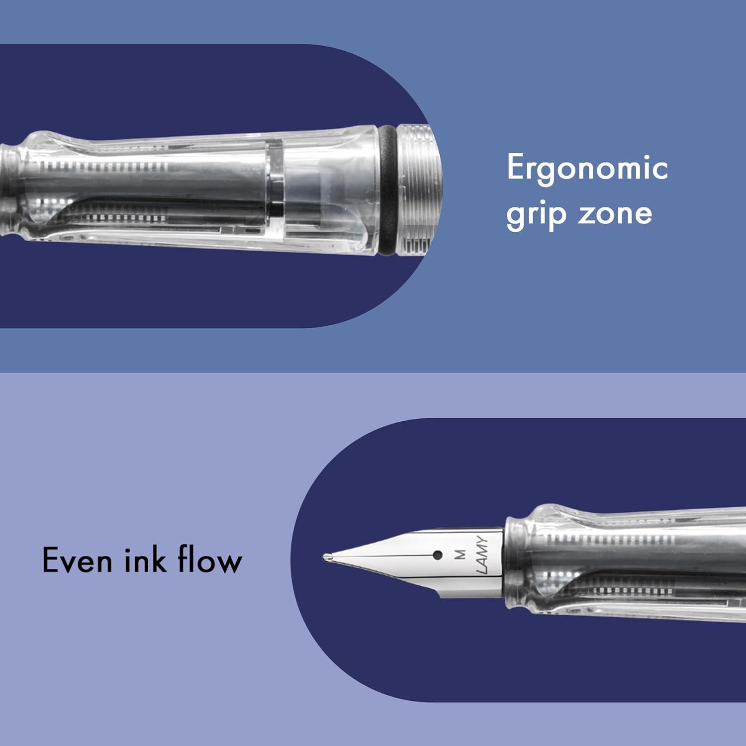 Pluma Estilográfica LAMY Safari Transparente Punta Ancha