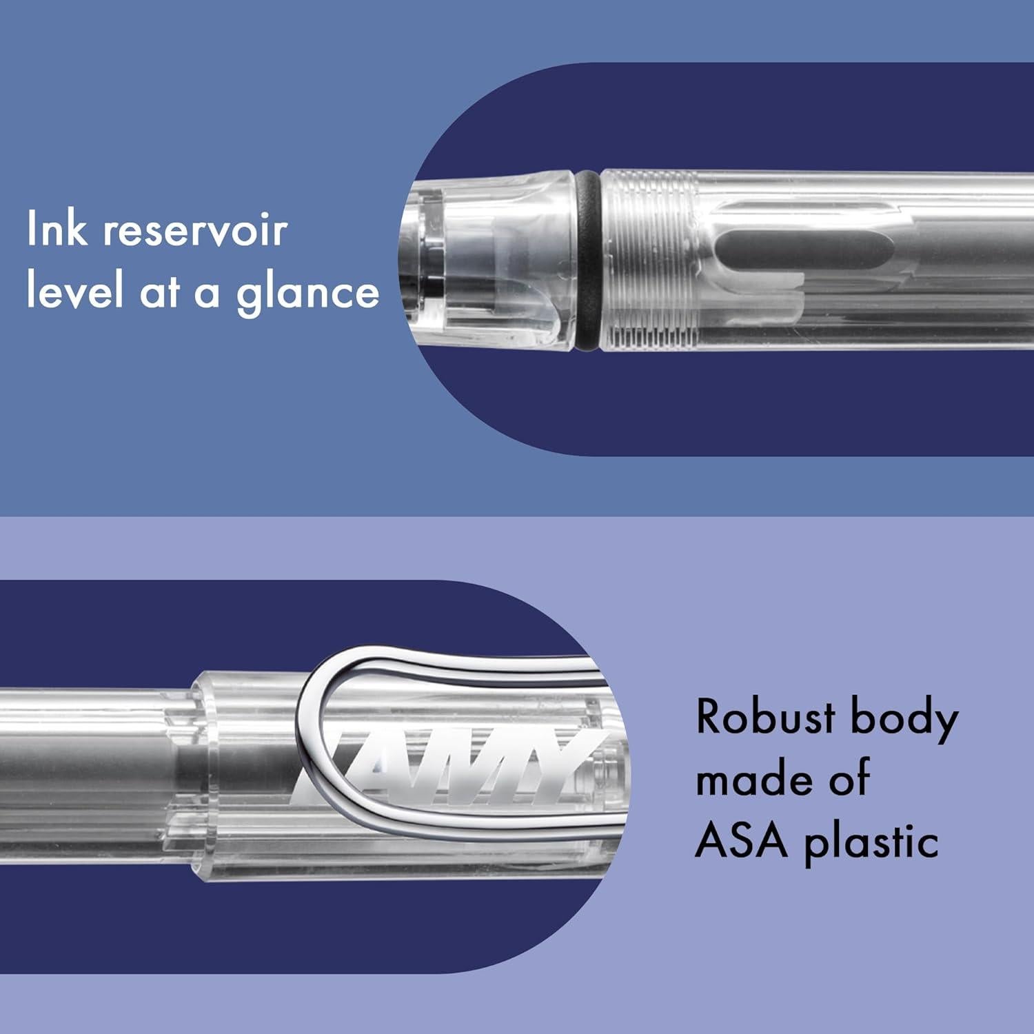 Pluma Estilográfica LAMY Safari Transparente Punta Ancha