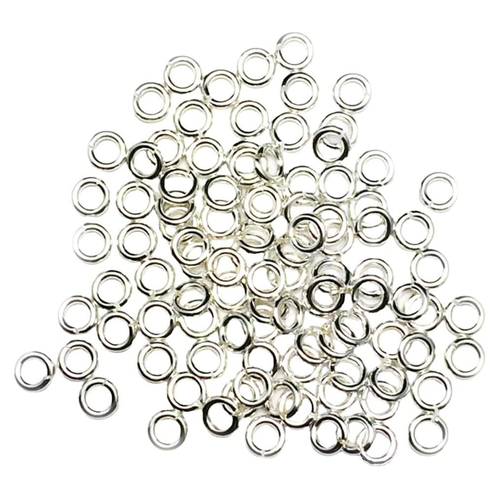 100 Anillas Abiertas 925 Plata Esterlina CRAFT WIRE 4.5mm OD