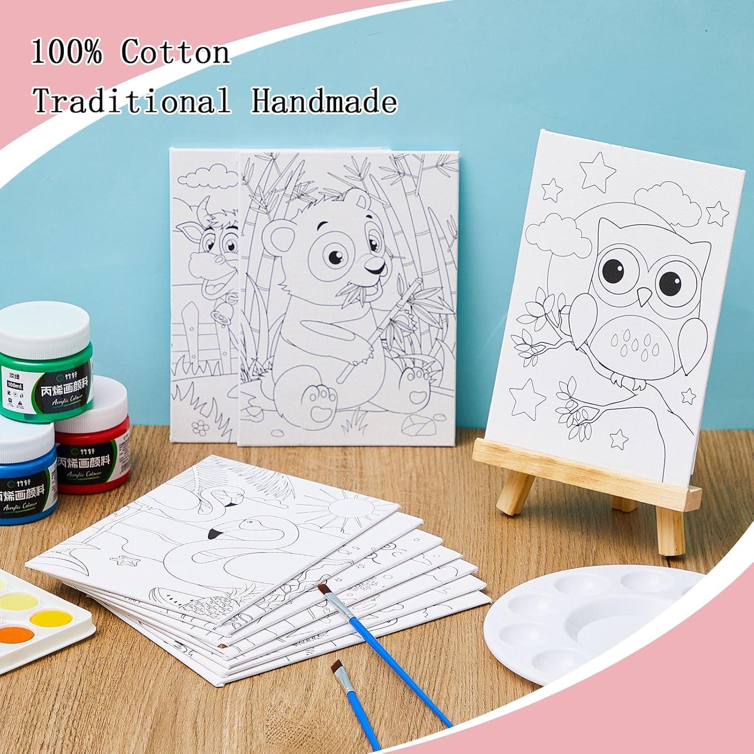 Ctosree 12 Lienzos Pre Dibujados para Pintar Niños 13x18 cm