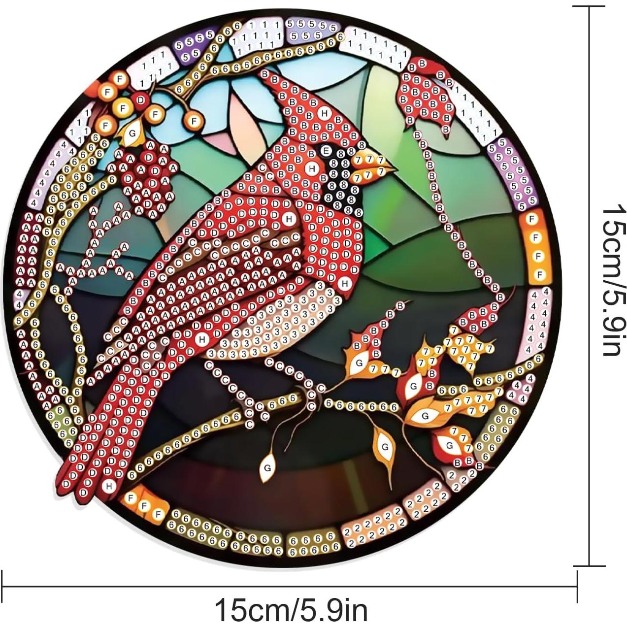 Kit de Pintura de Diamante JISHSHAY Cardenal 16x16cm