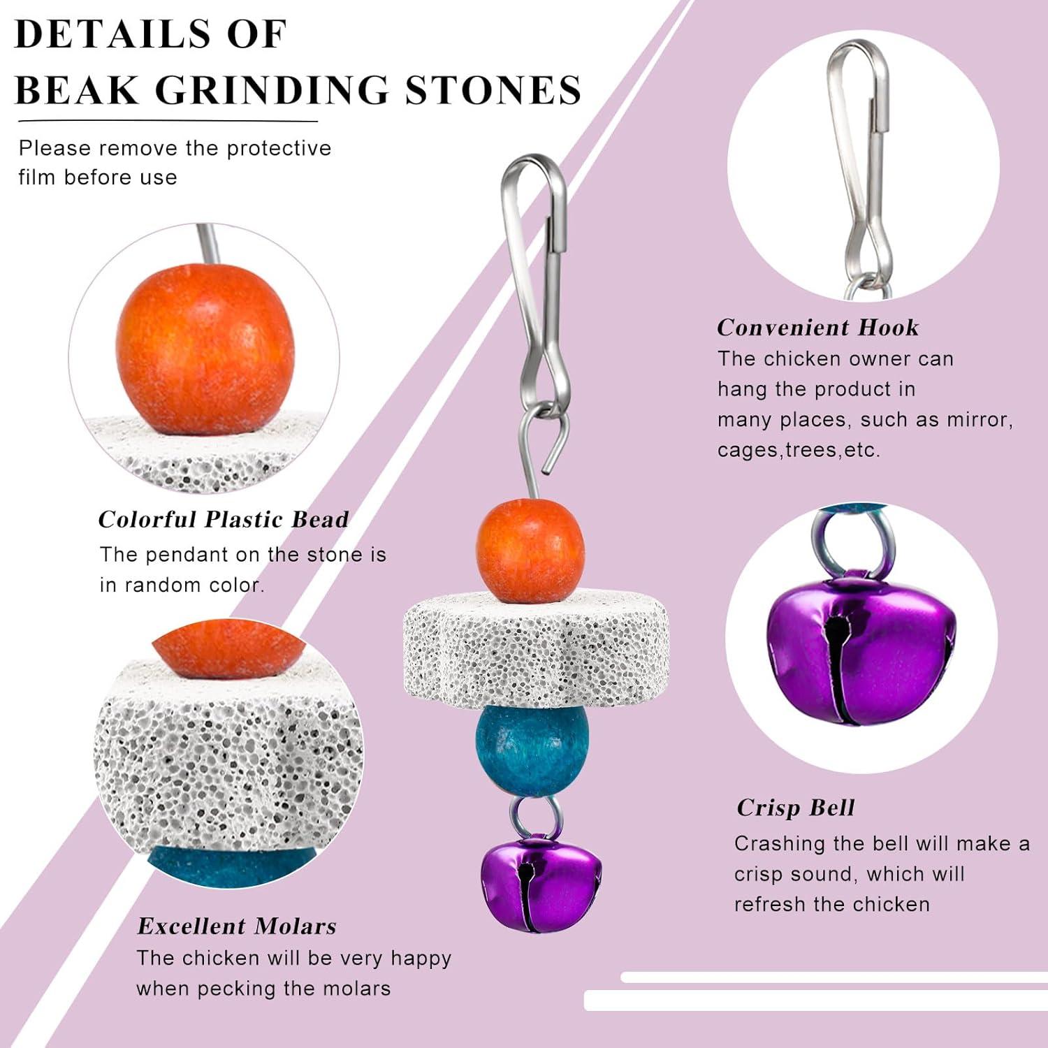 Juguete Espejo Colgante para Aves Sumind con Campana y Piedras