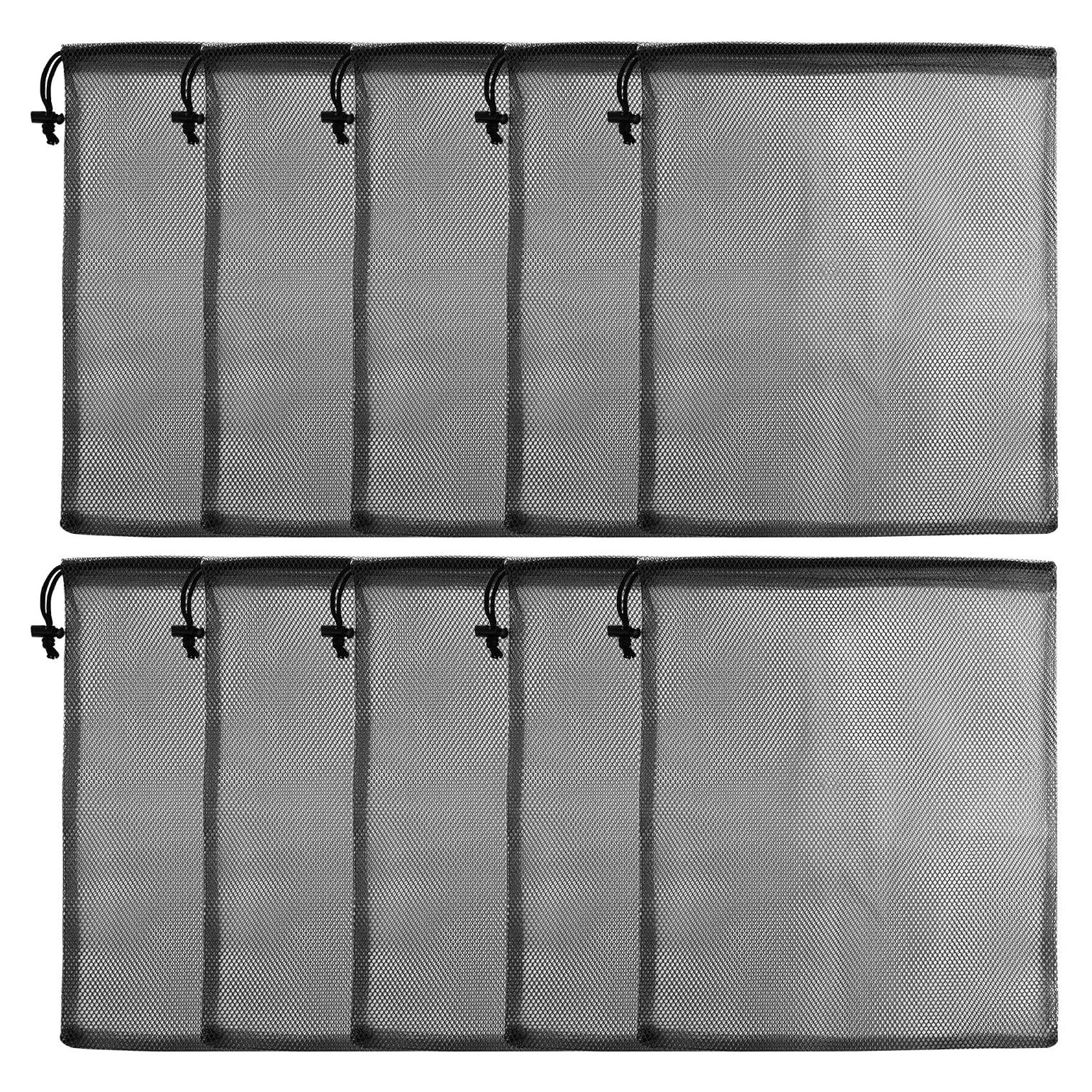 KUUQA 10 Bolsas de Malla con Cierre para Lavandería y Deportes 34x40cm