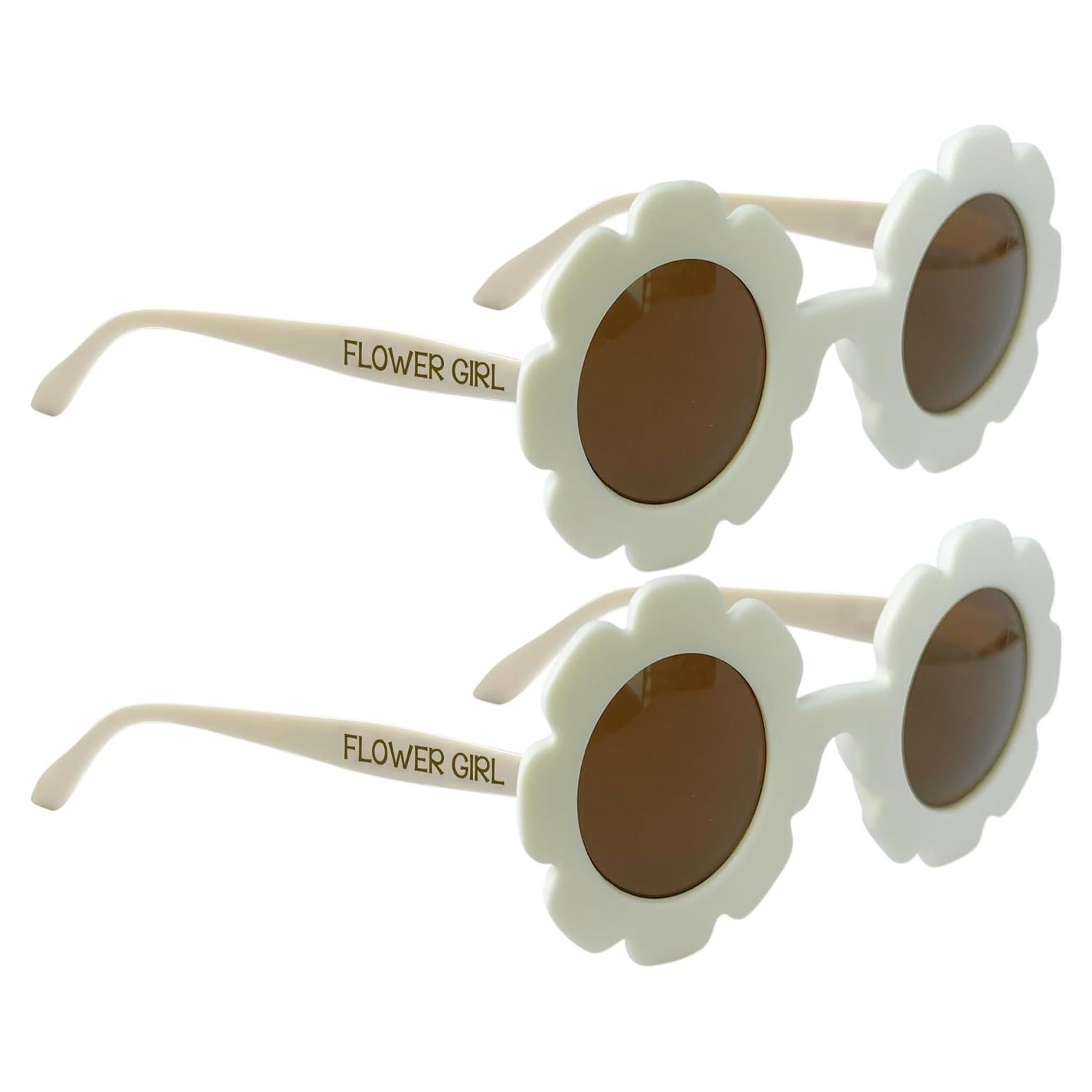 Gafas de Sol Redondas para Niñas LADY&HOME - 2 Pcs con Flores