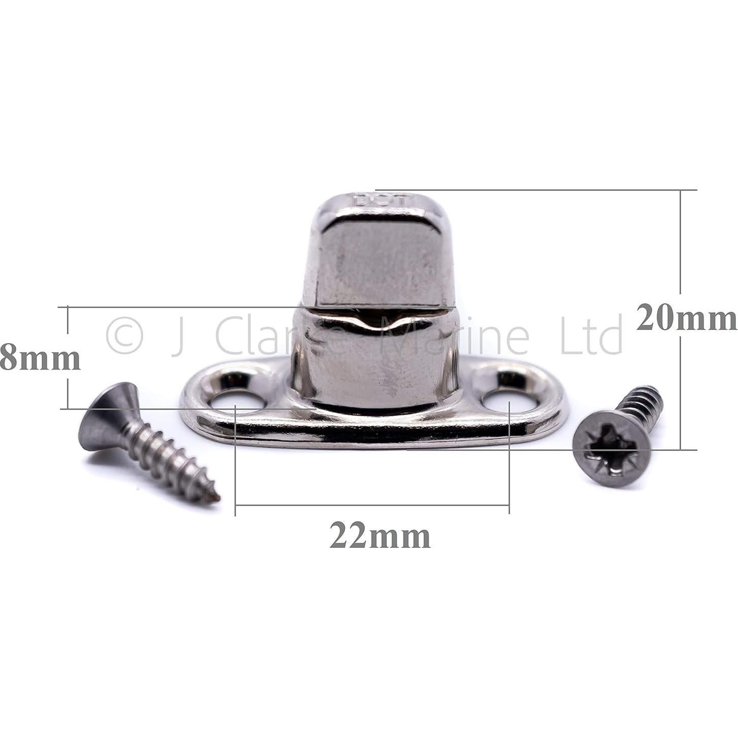 Kit de Sujetadores de Botón Giratorio J Clarke Marine 10 Unidades