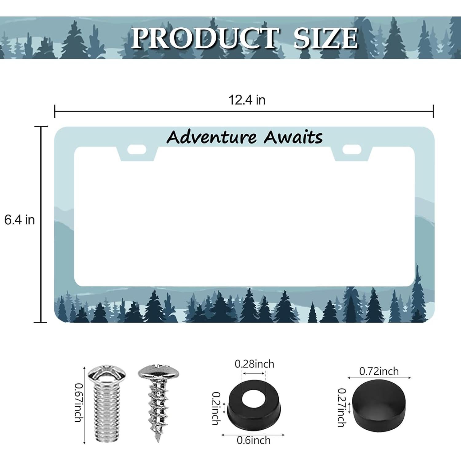 Marco de Placa de Licencia HCSS Aventura Espera 30.5x15.2 cm