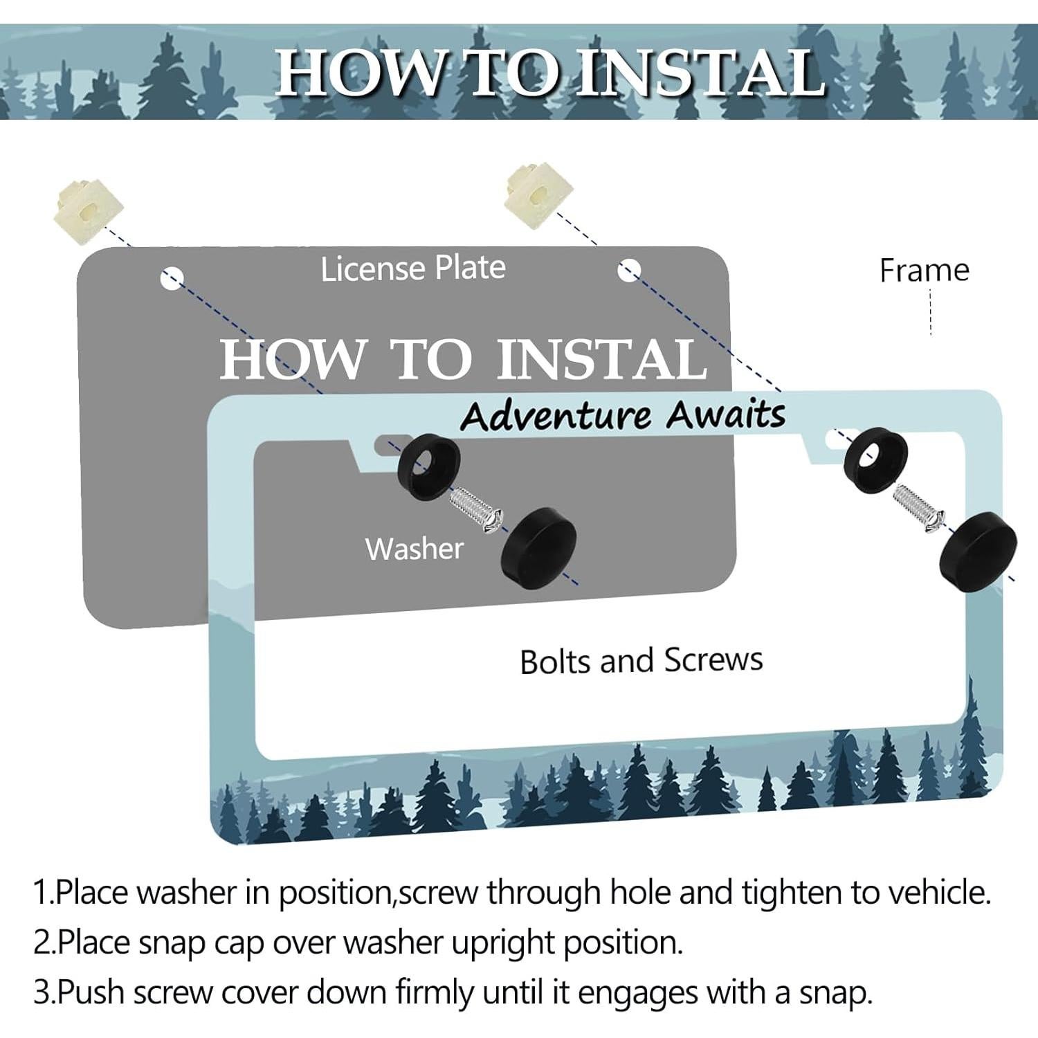 Marco de Placa de Licencia HCSS Aventura Espera 30.5x15.2 cm