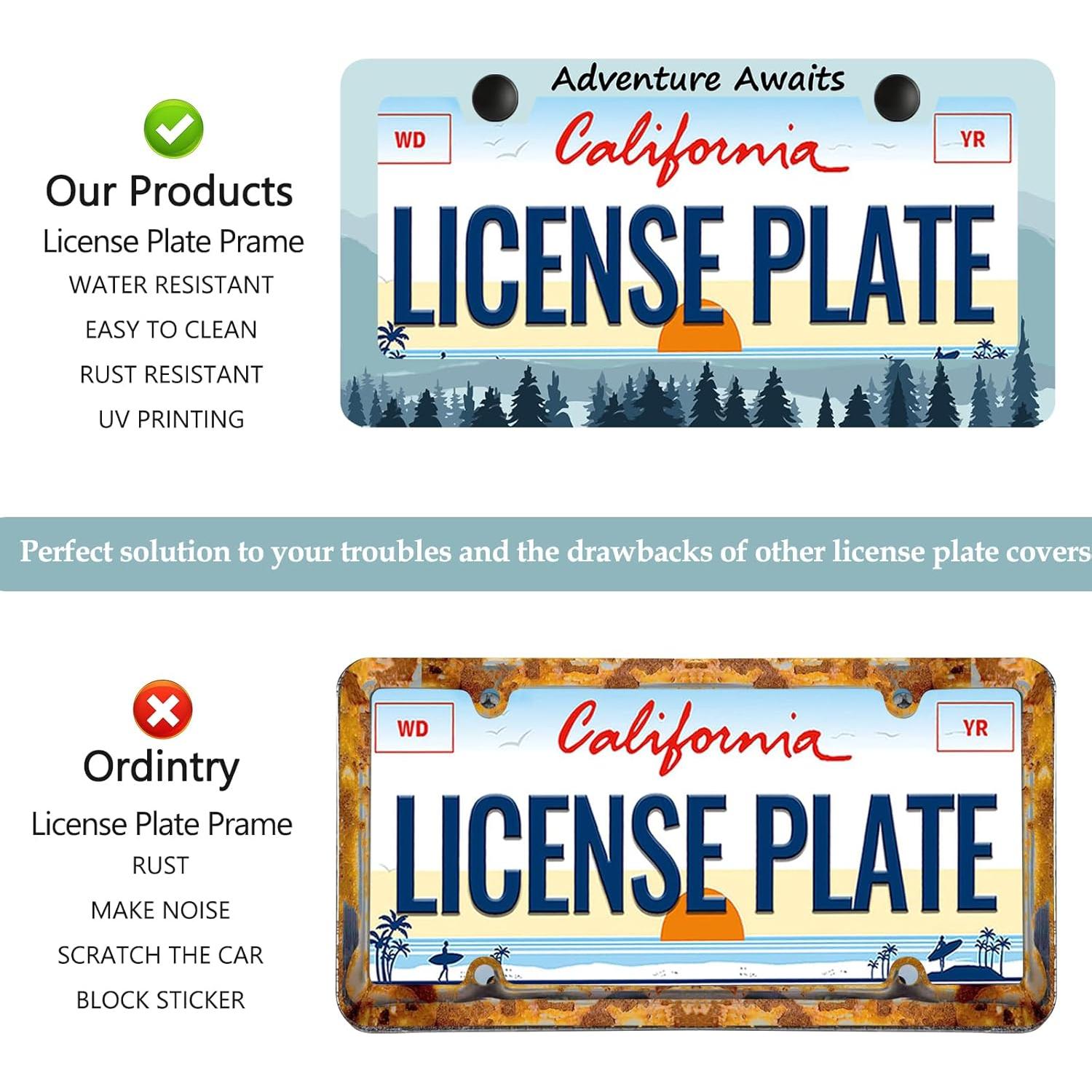 Marco de Placa de Licencia HCSS Aventura Espera 30.5x15.2 cm