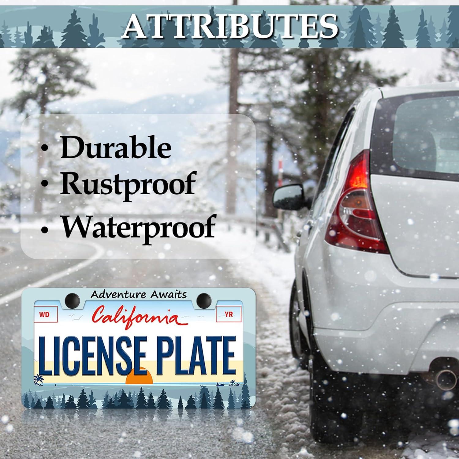 Marco de Placa de Licencia HCSS Aventura Espera 30.5x15.2 cm