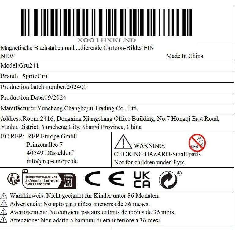 Letras Magnéticas Grandes SpriteGru 52 Piezas Educativas