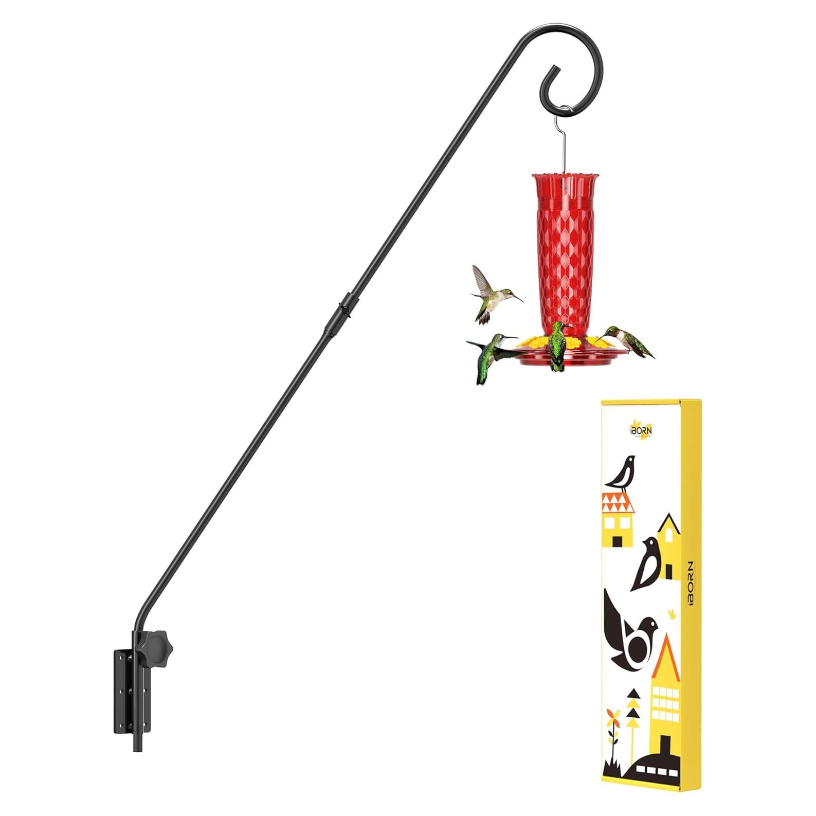 Soporte de pared iBorn 71 cm para comederos de aves, resistente