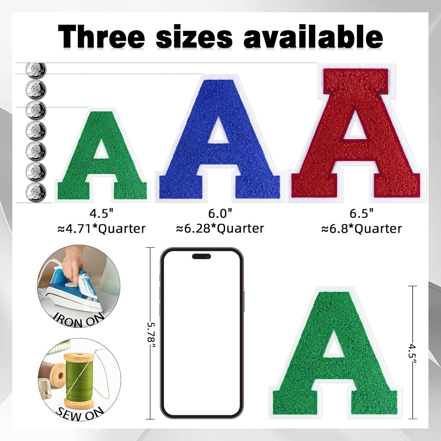 Parche de Letras Varsity Chenille Negro 11.4 cm VGROSIA