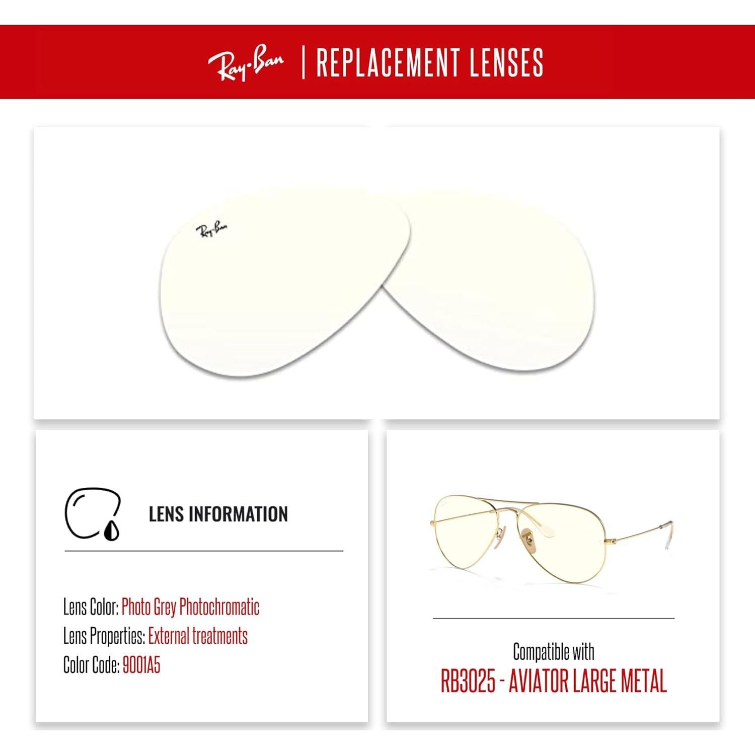 Lentes Ray-Ban Aviator RB3025 58mm Foto Gris + Kit Cuidado