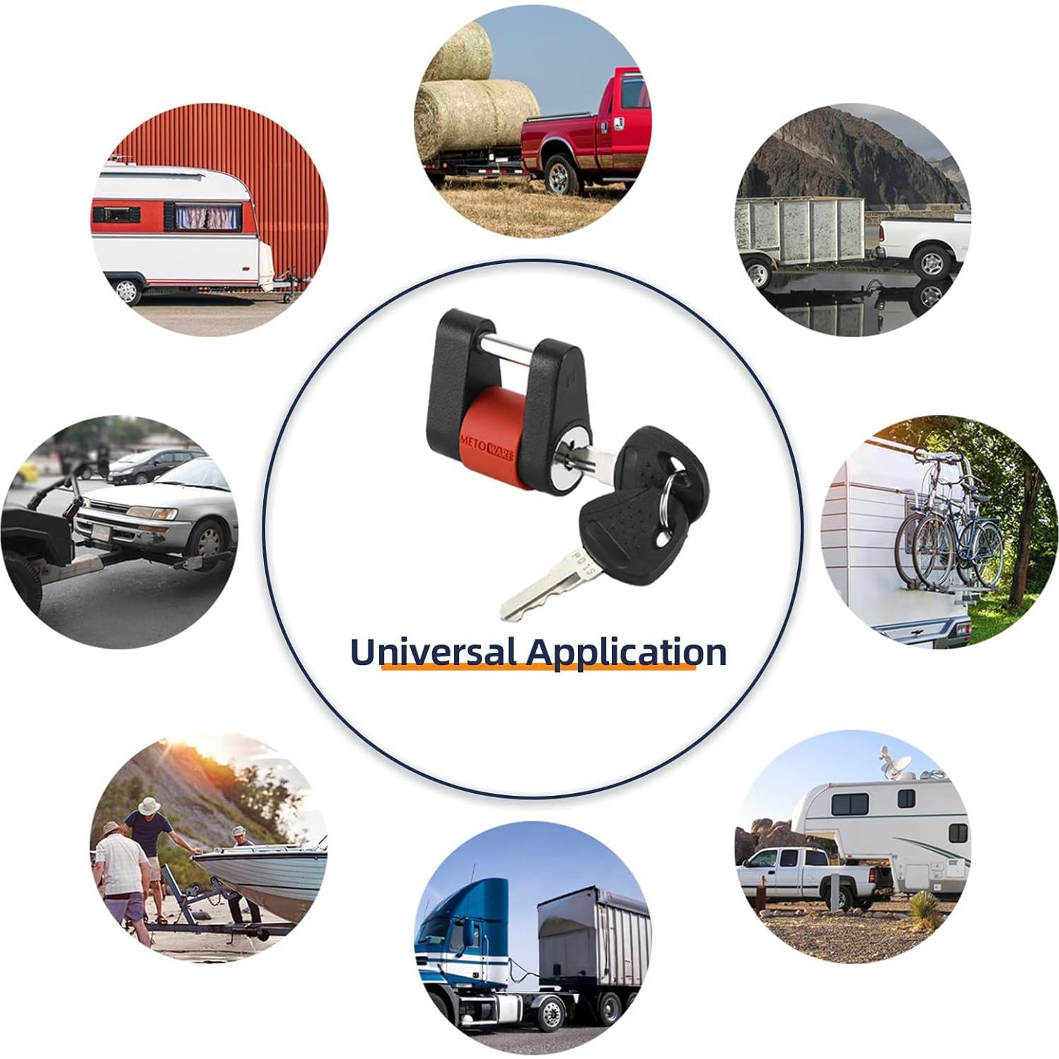 Cerradura de Acoplador de Remolque METOWARE 1/4" Diámetro