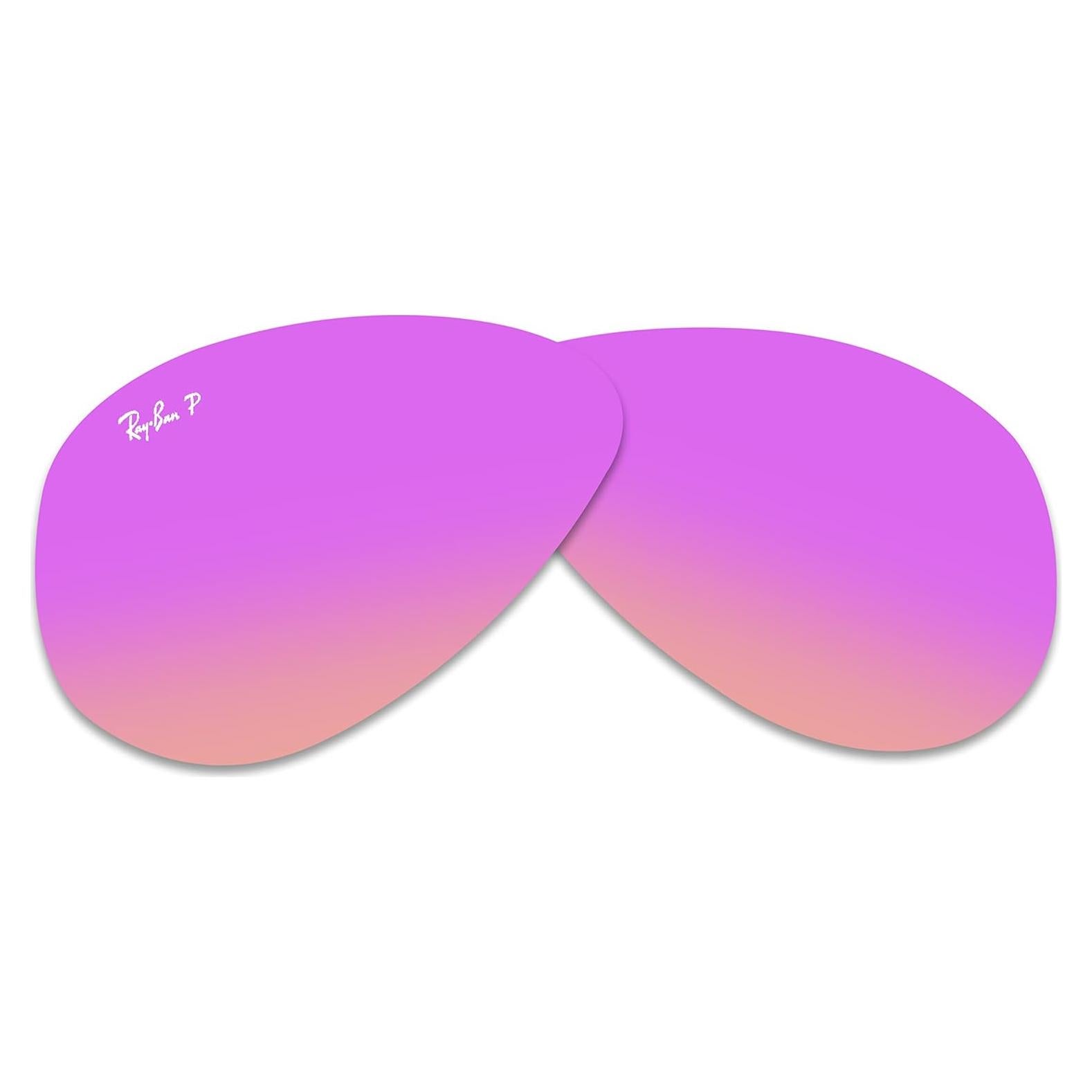 Lentes Ray-Ban Aviator RB3025 58mm Polarizados Marrón Fucsia