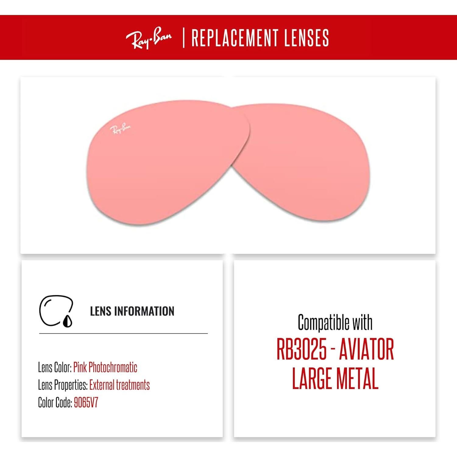 Lentes Ray-Ban RB3025 55mm Rosa Fotochromático + Kit Cuidado