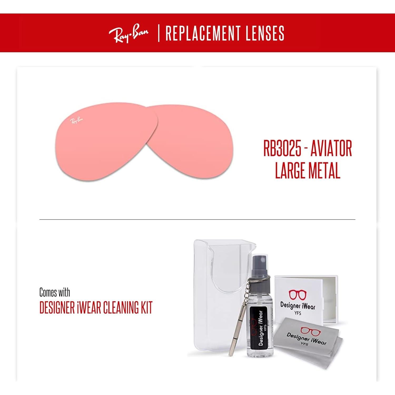 Lentes Ray-Ban RB3025 55mm Rosa Fotochromático + Kit Cuidado