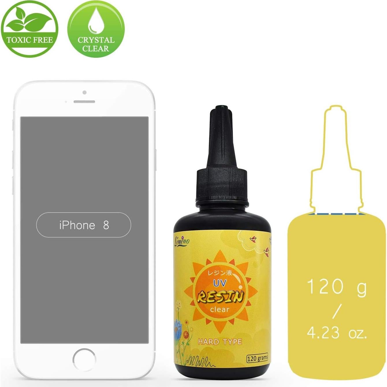 Resina UV Limino 120g Transparente para Joyería y Artesanías