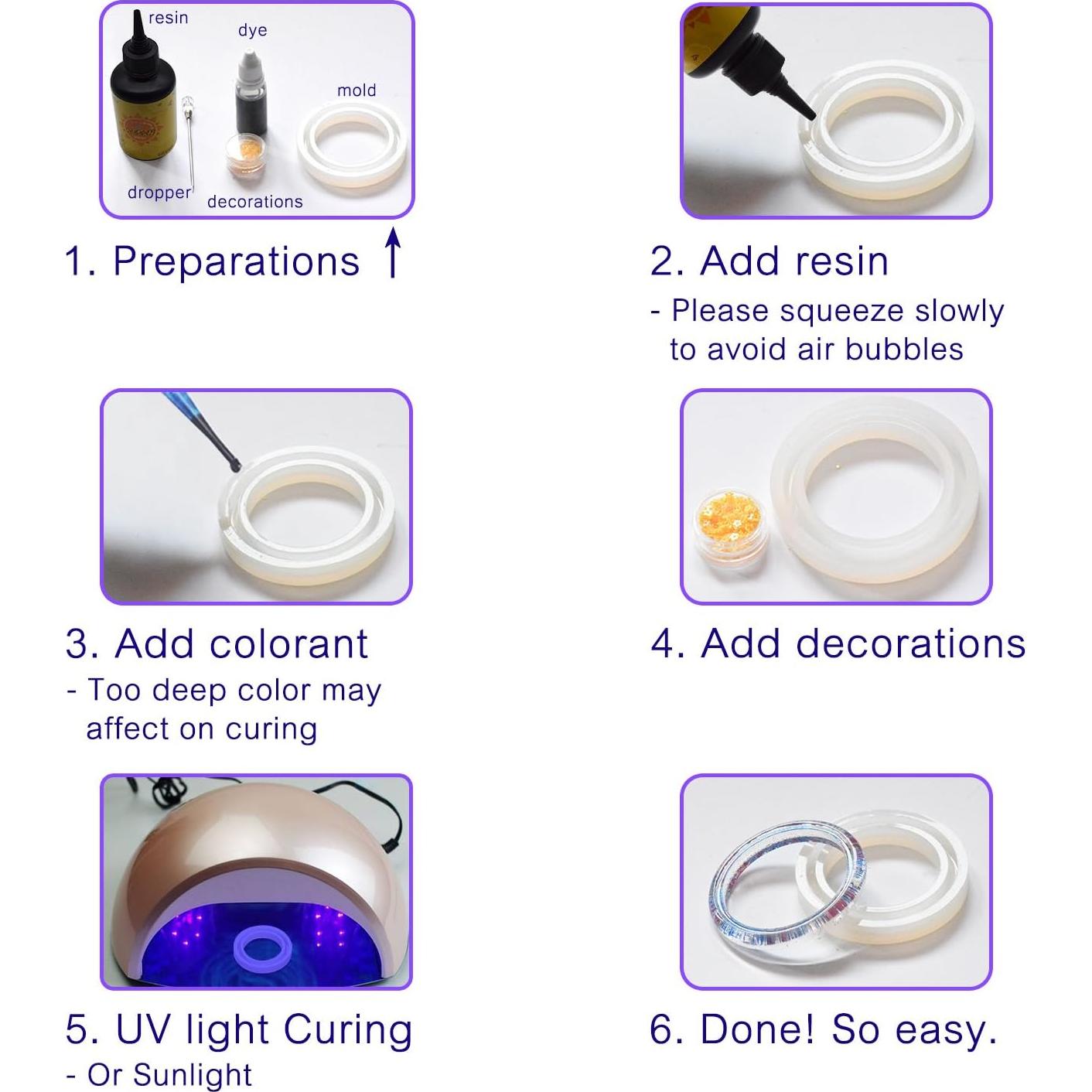 Resina UV Limino 120g Transparente para Joyería y Artesanías