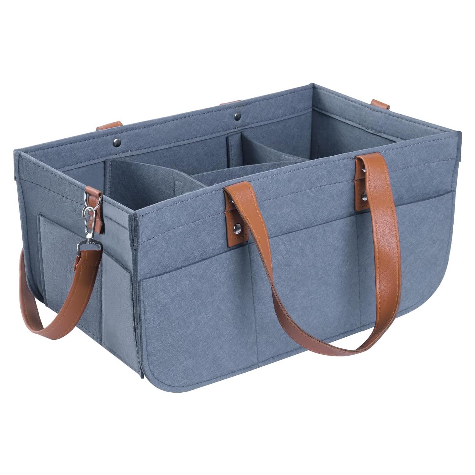 Caddy de Pañales Lefeke Gris, Organizador Portátil para Bebés