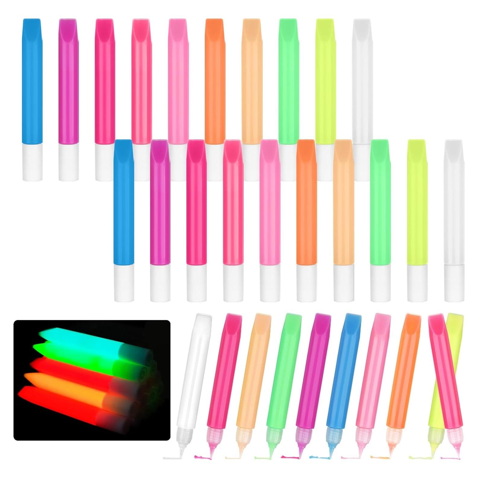30 Marcadores de Pintura que Brilla en la Oscuridad 10ml