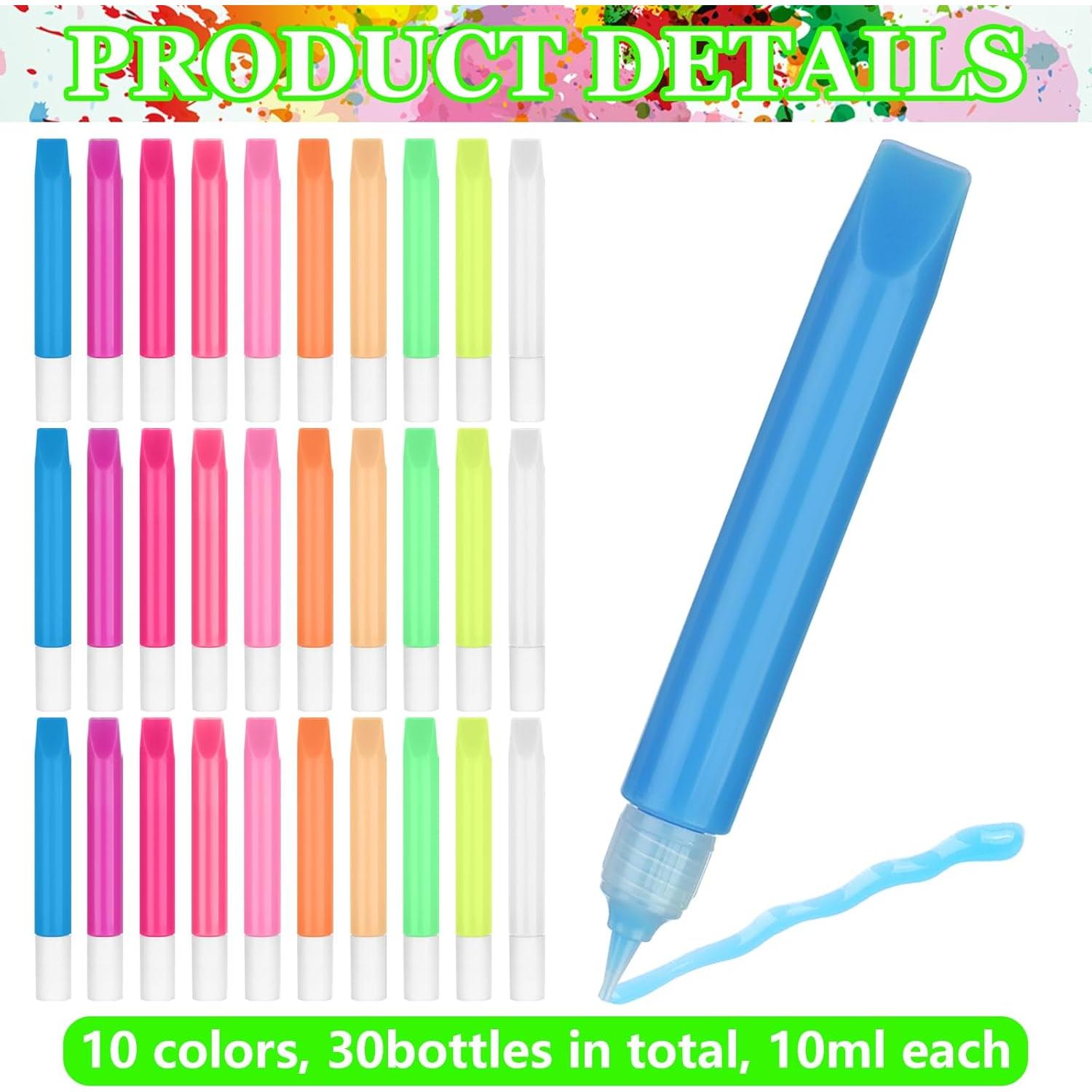 30 Marcadores de Pintura que Brilla en la Oscuridad 10ml