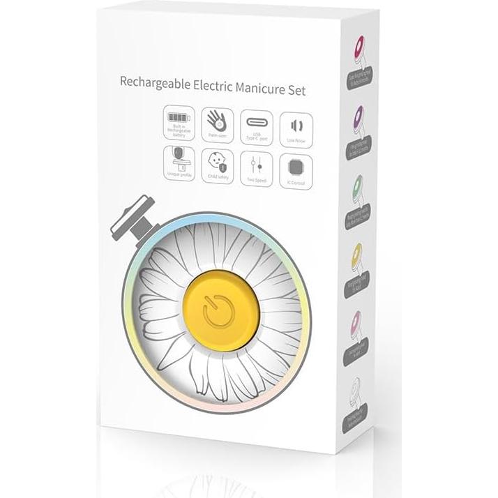 Cortador de Uñas Eléctrico GOSATYUM Recargable USB 6 Almohadillas