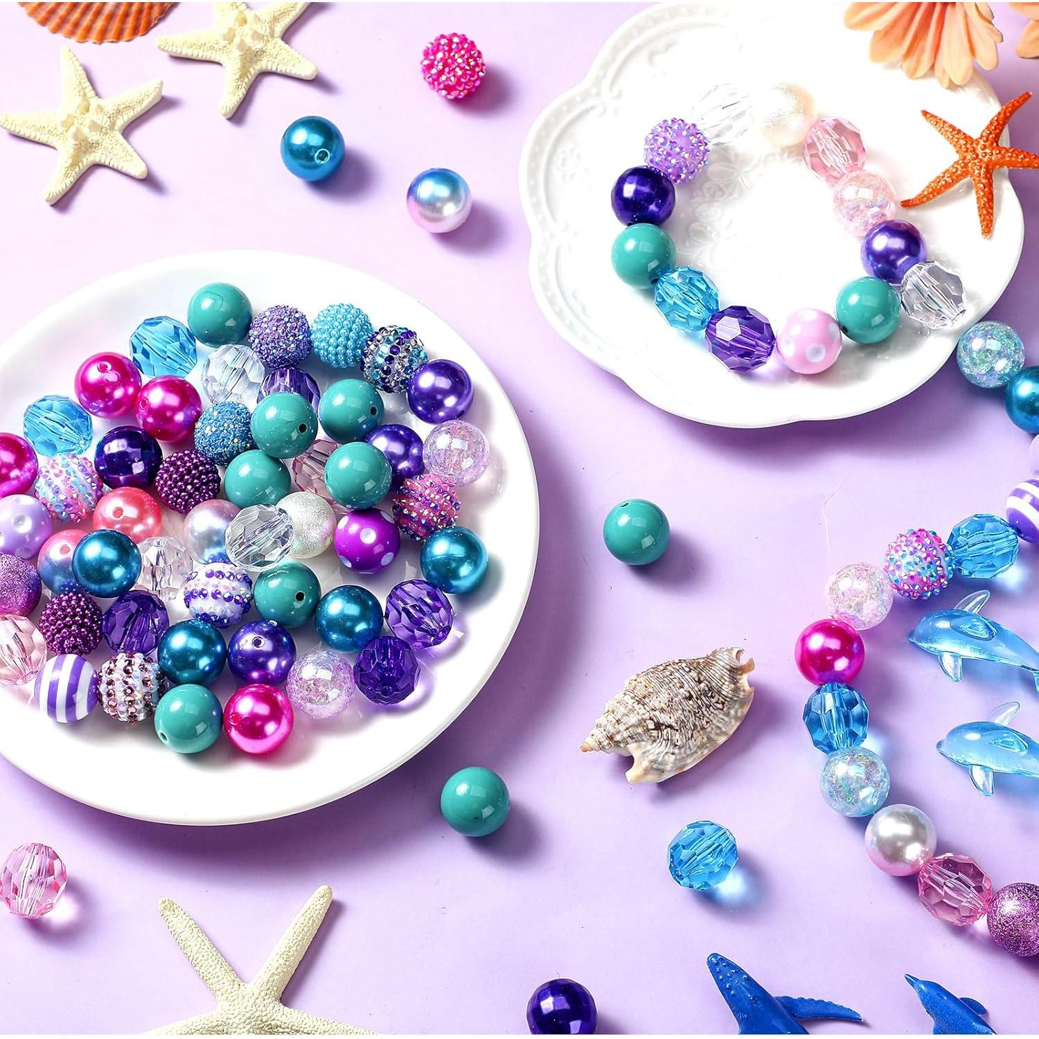 100 Perlas de Chicle Coloridas Zeyune 20mm para Manualidades