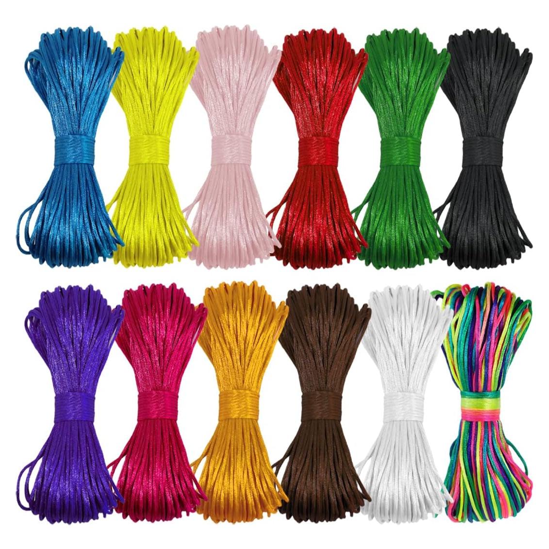 Cuerda de Nylon Satín 1.5mm 12 Paquetes 252 Yardas Ewparts