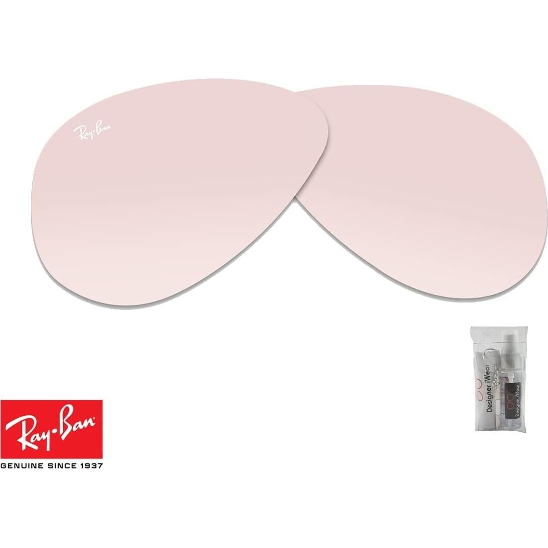 Lentes Ray-Ban RB3025 Aviator 62mm Rosa/Violeta + Kit