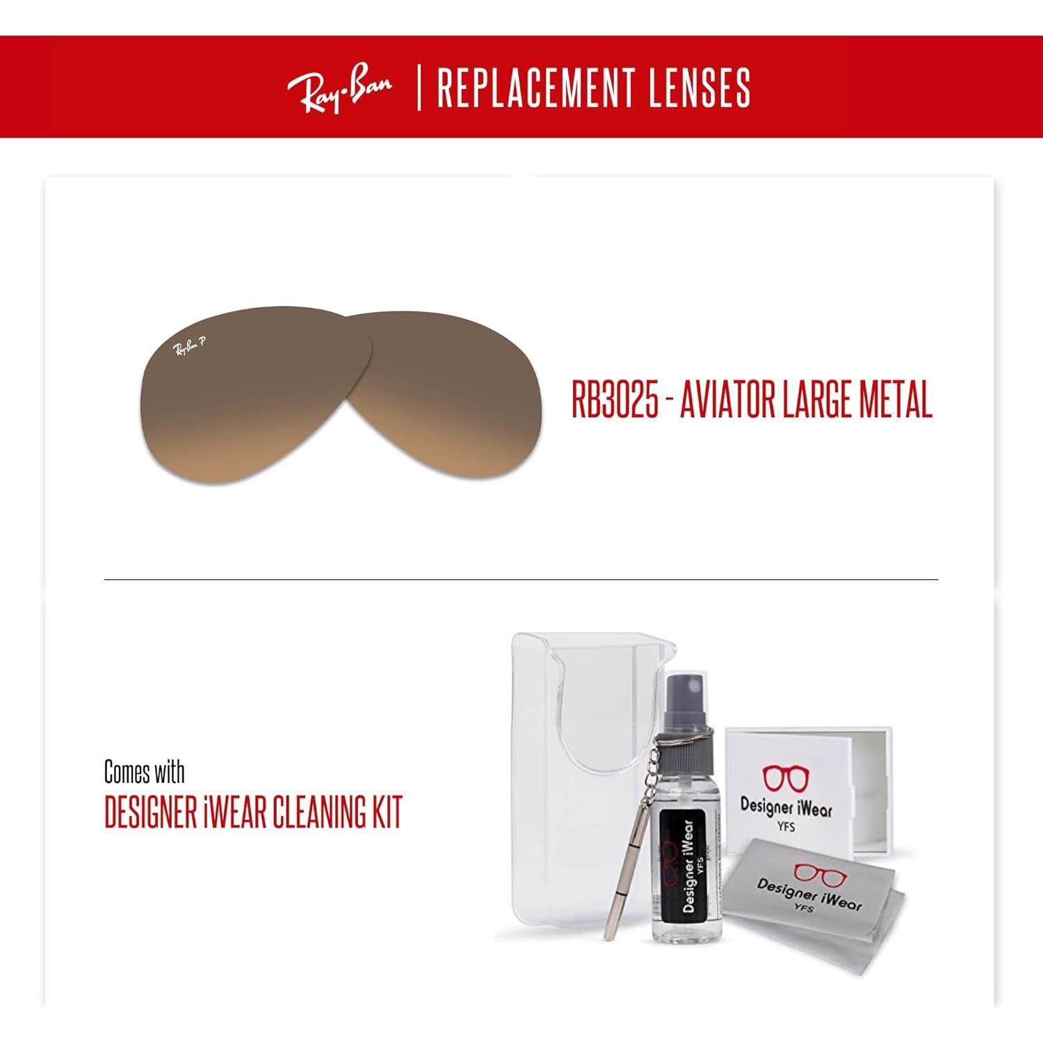 Lentes Ray-Ban Aviator RB3025 55mm Polarizados Marrón