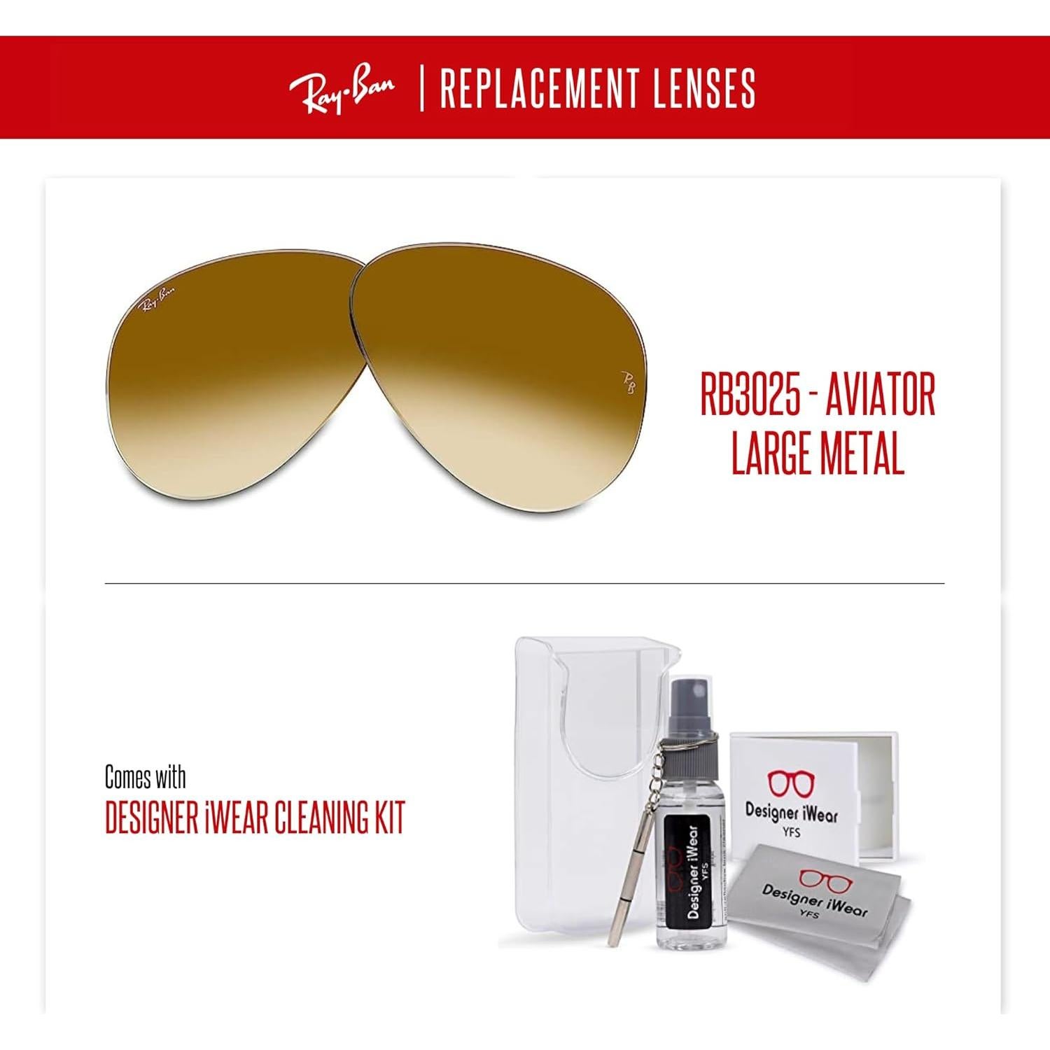 Lentes Ray-Ban Aviator RB3025 62mm Degradado Marrón