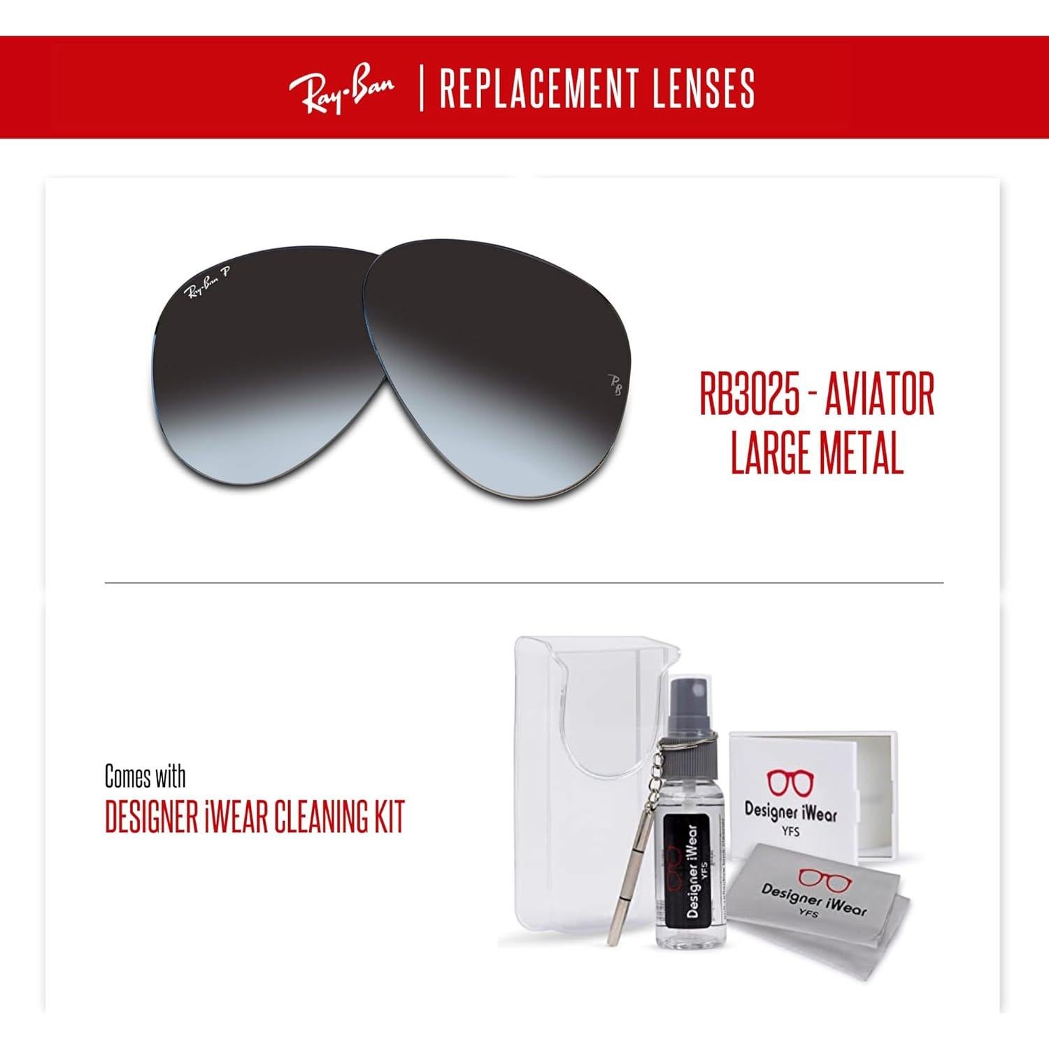 Lentes Ray-Ban Aviator RB3025 55mm Polarizados Azul