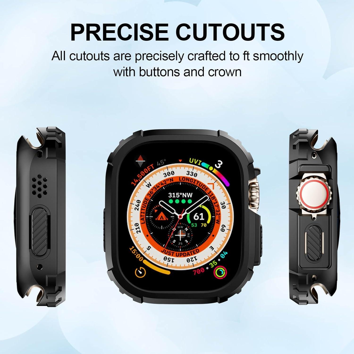 Funda Parachoques Flexible BOTOMALL para Apple Watch 49mm - 2 Paquete