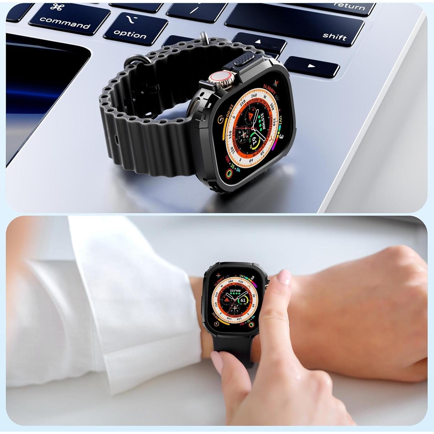 Funda Parachoques Flexible BOTOMALL para Apple Watch 49mm - 2 Paquete